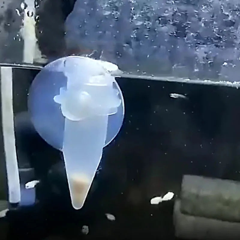 Plastic Aquarium Feeding Bowl for Fish Shrimps Fish Tank Station Food Tray Feeder Aquarium Accessory with Suction Cup