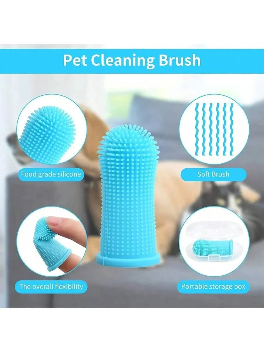 Pet Silicone Finger Toothbrush - Oral Cleaning Tool