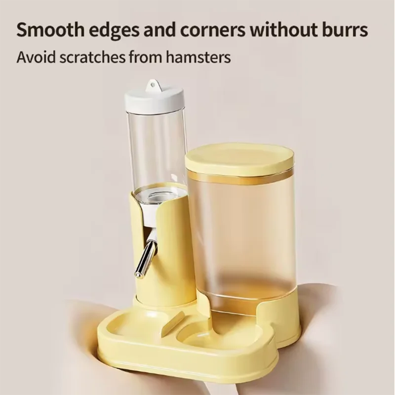 Hamster Water Bottle with Food Bowl