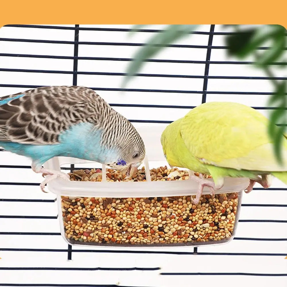 Bird Food & Water Box for Cage