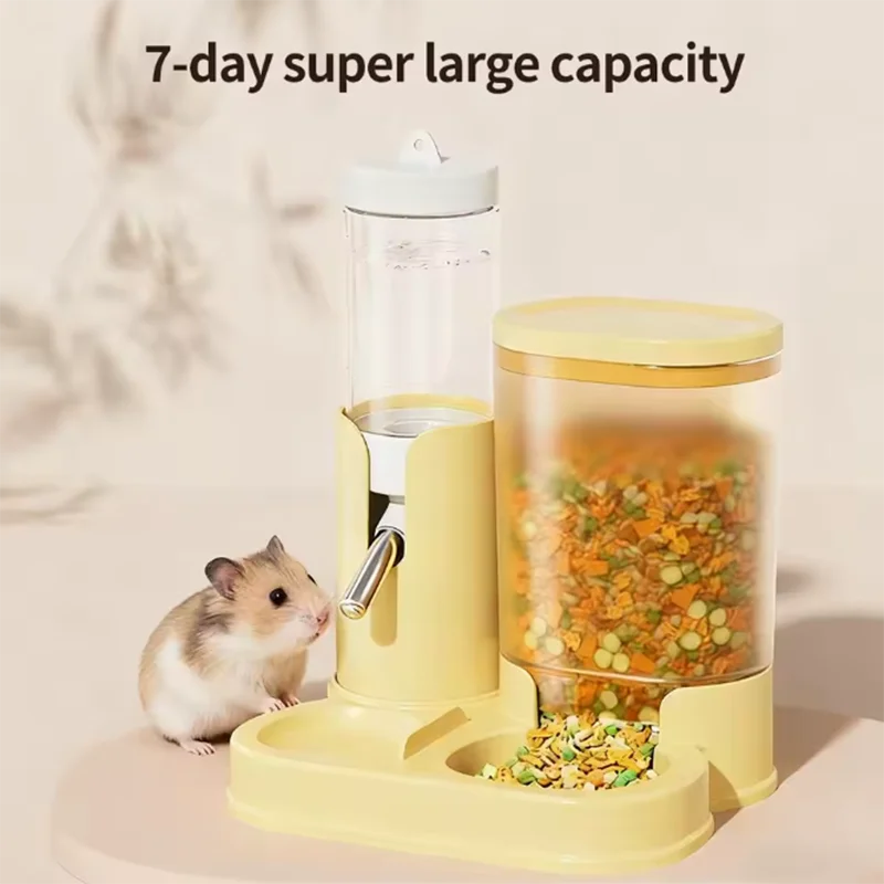 Hamster Water Bottle with Food Bowl