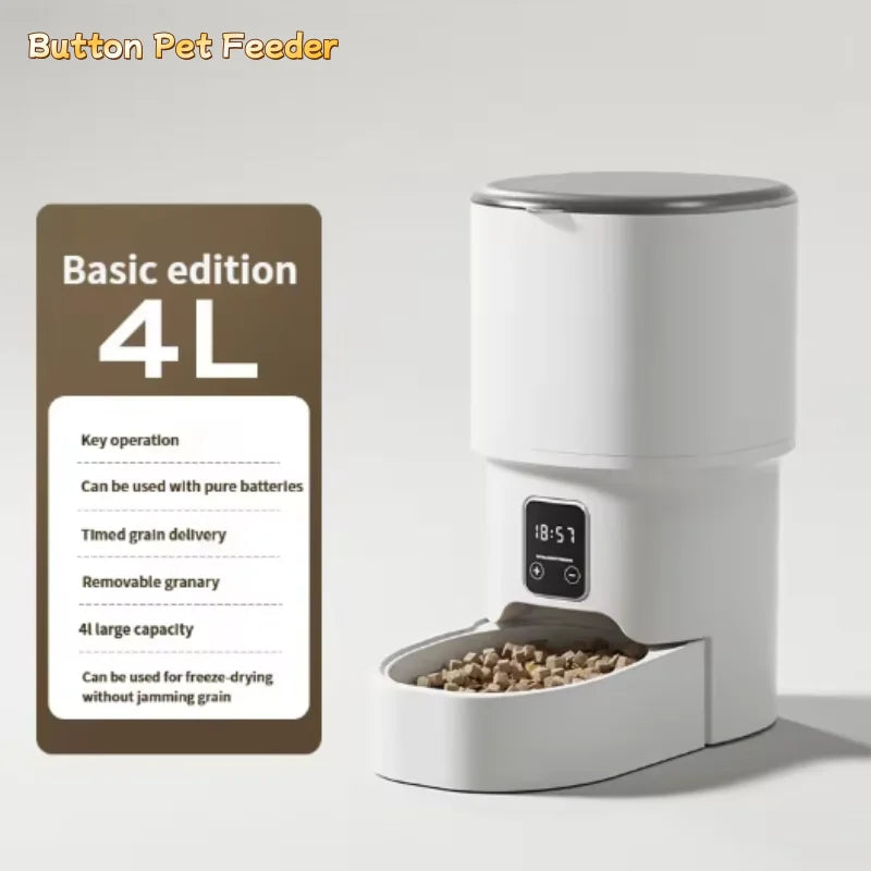 WiFi Automatic Pet Feeder - 4L Smart Dispenser