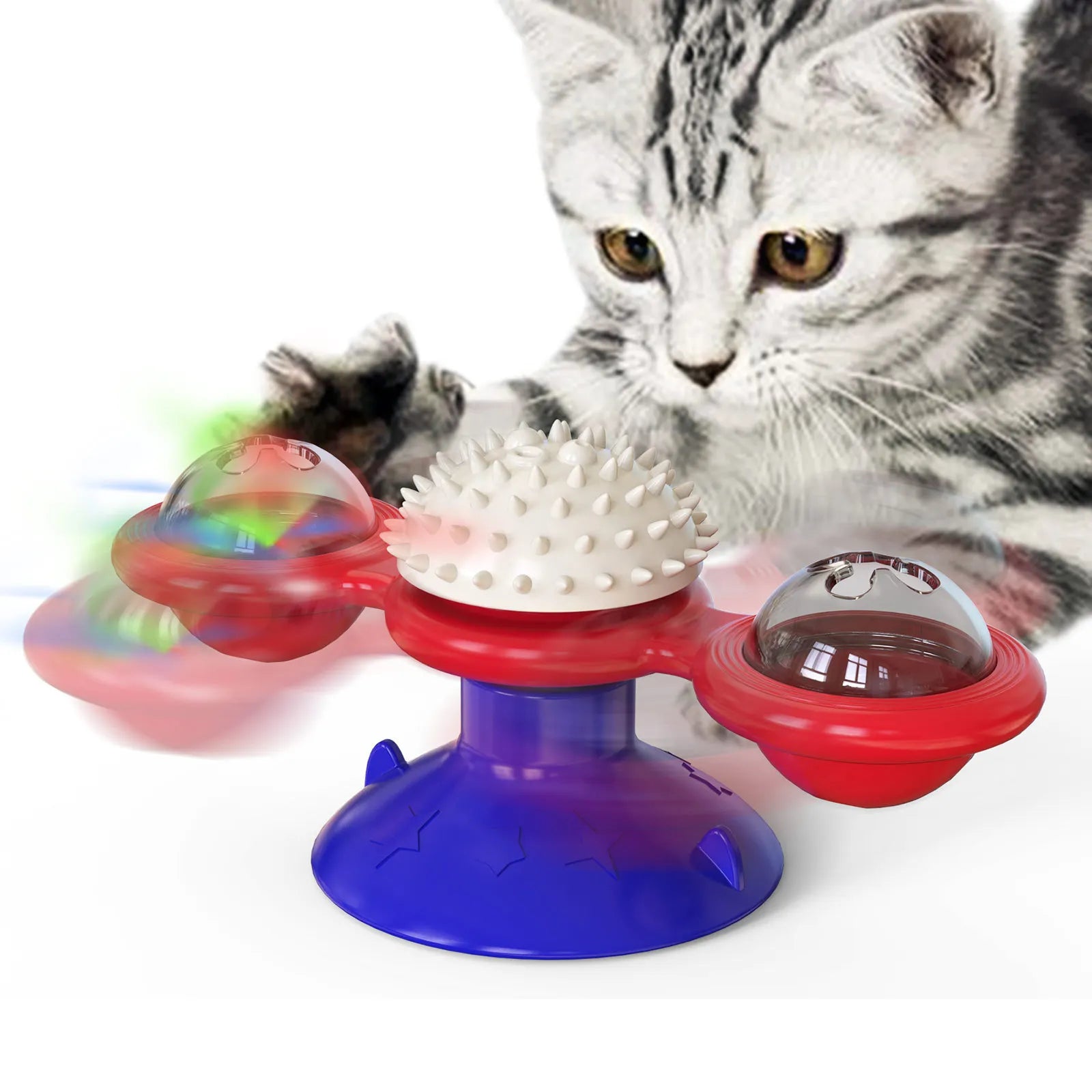 Windmill Cat Toy - Interactive Turntable Puzzle