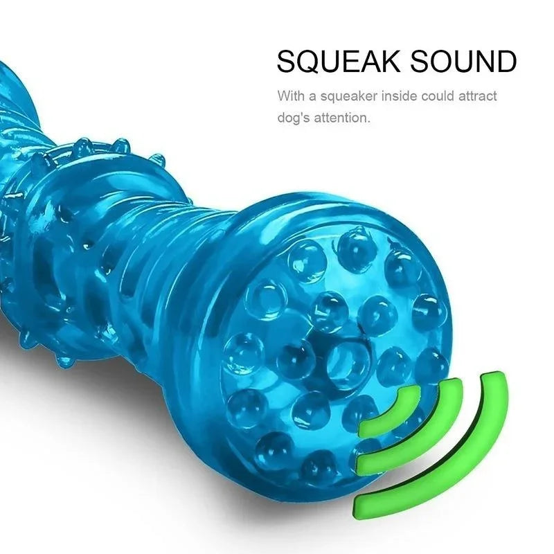 Dog Toothbrush Chew Toy - Bite-Resistant Rubber Bone