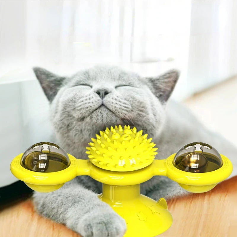 Windmill Cat Toy - Interactive Turntable Puzzle
