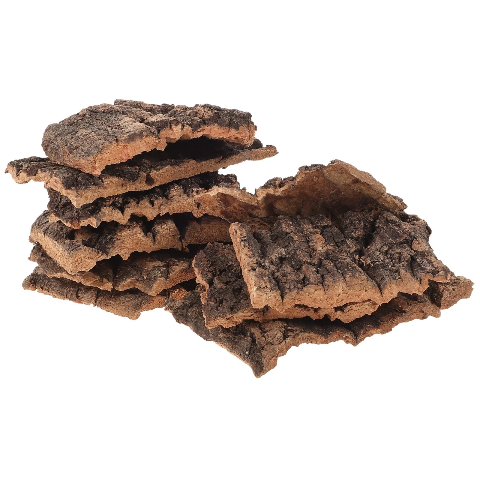 Natural Tree Bark Decor for Reptile Habitats (10 Pieces)