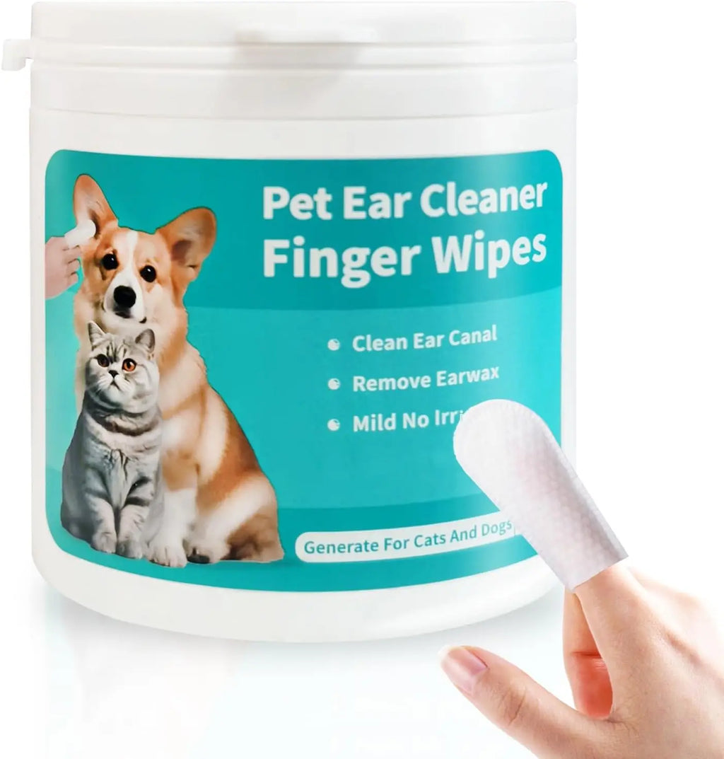 Pet Ear Cleaning Wipes - Soft Finger Pads