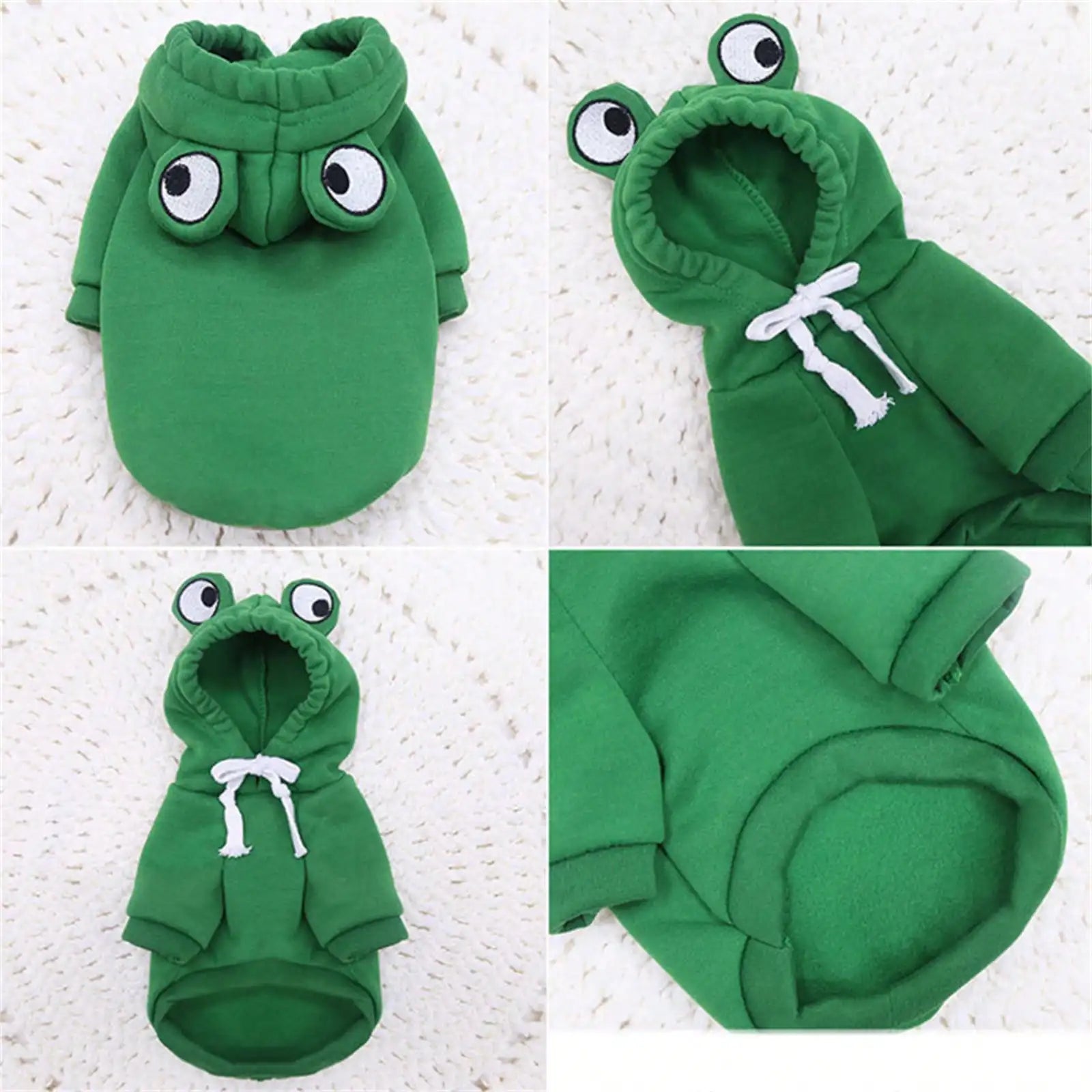 1PC  Cute Frog Design Dog/Cat Hoodie - Winter Warm Pet Hoodie with Velvet