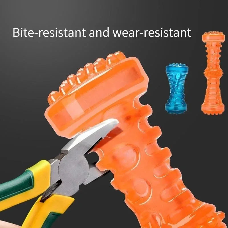 Dog Toothbrush Chew Toy - Bite-Resistant Rubber Bone