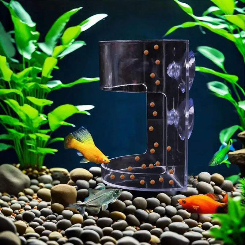 Floating Fish Feeder Bowl with Suction Cup