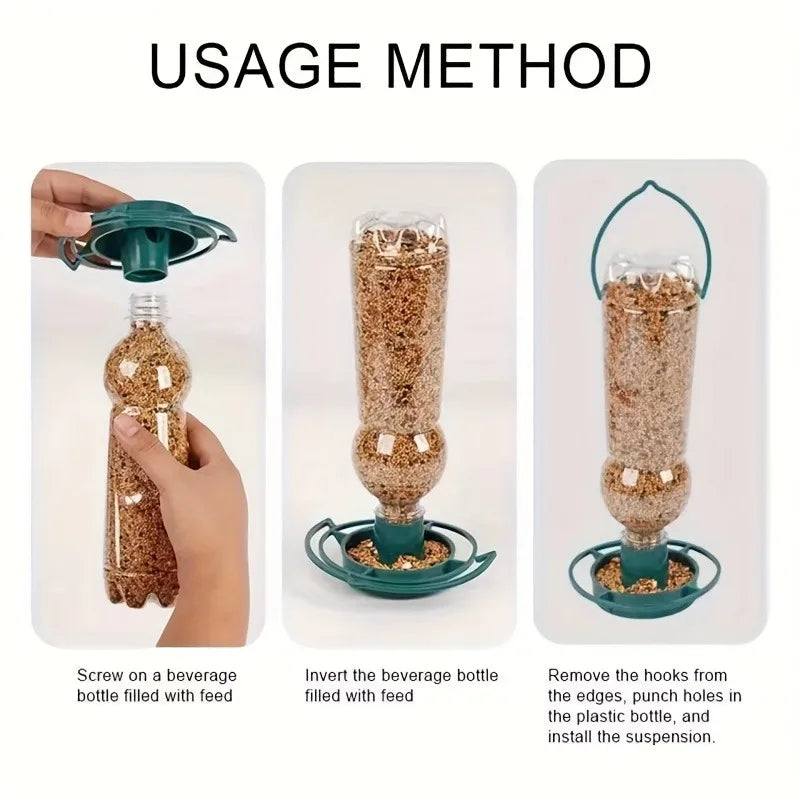PVC Bird Feeder with Hook for Outdoor Use