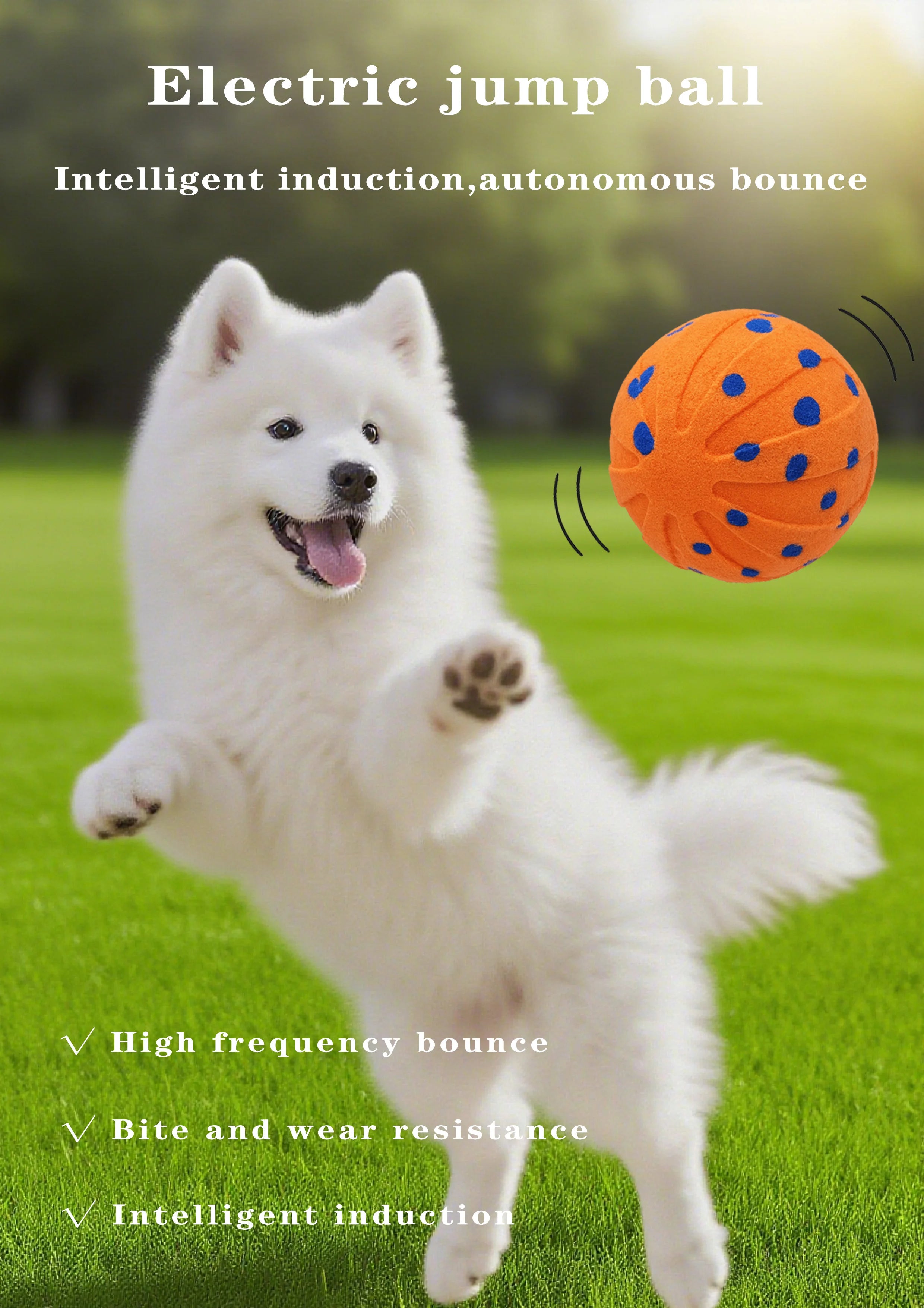 Smart Interactive Dog Ball - Bouncing & Spinning Toy