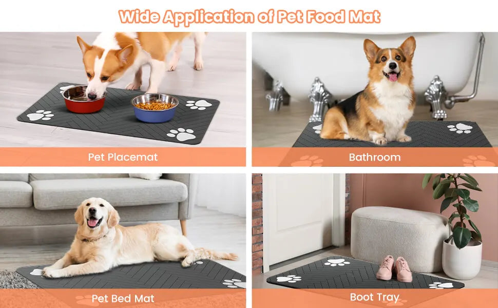Pet Feeding Mat - Waterproof & Absorbent