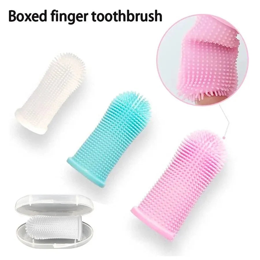 Pet Silicone Finger Toothbrush - Oral Cleaning Tool