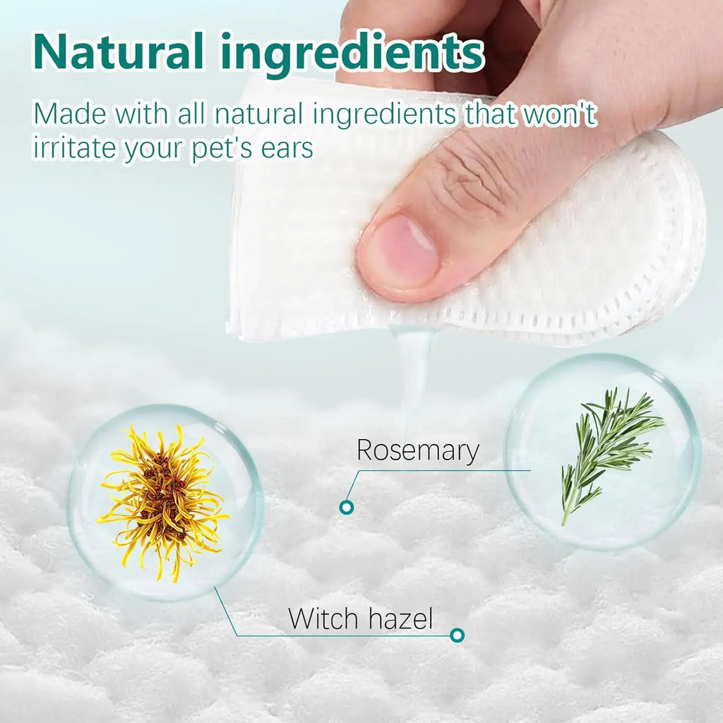 Pet Ear Cleaning Wipes - Soft Finger Pads