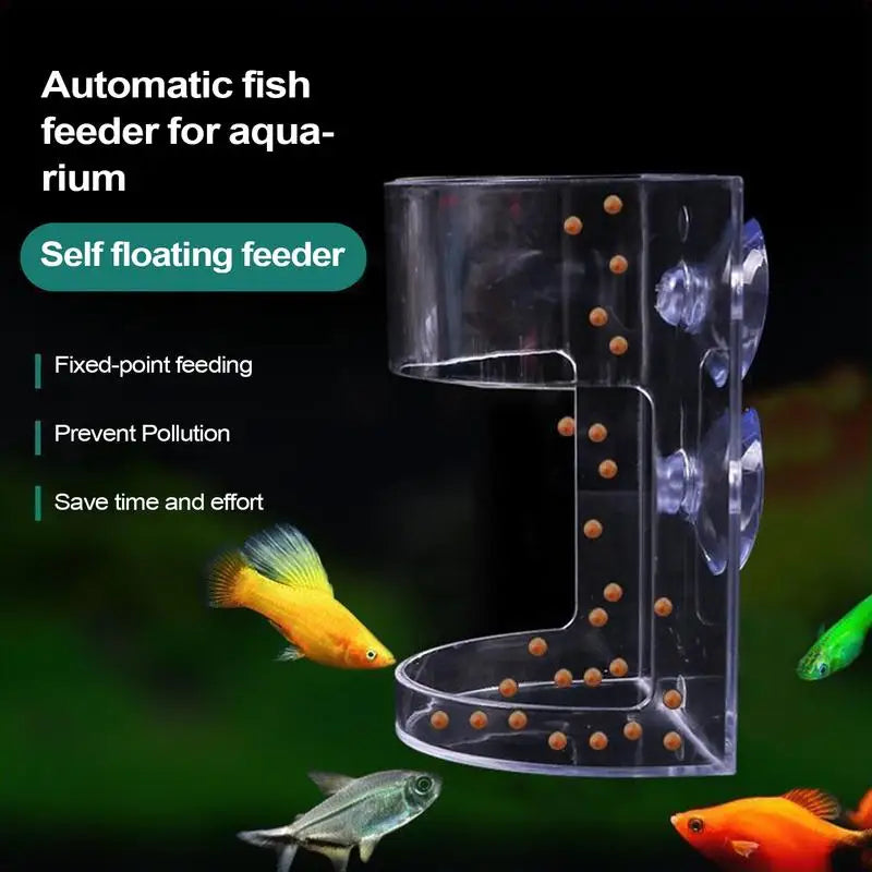 Floating Fish Feeder Bowl with Suction Cup