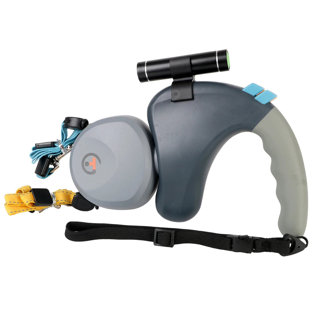 Dual Dog Leash with Light - Retractable & Adjustable