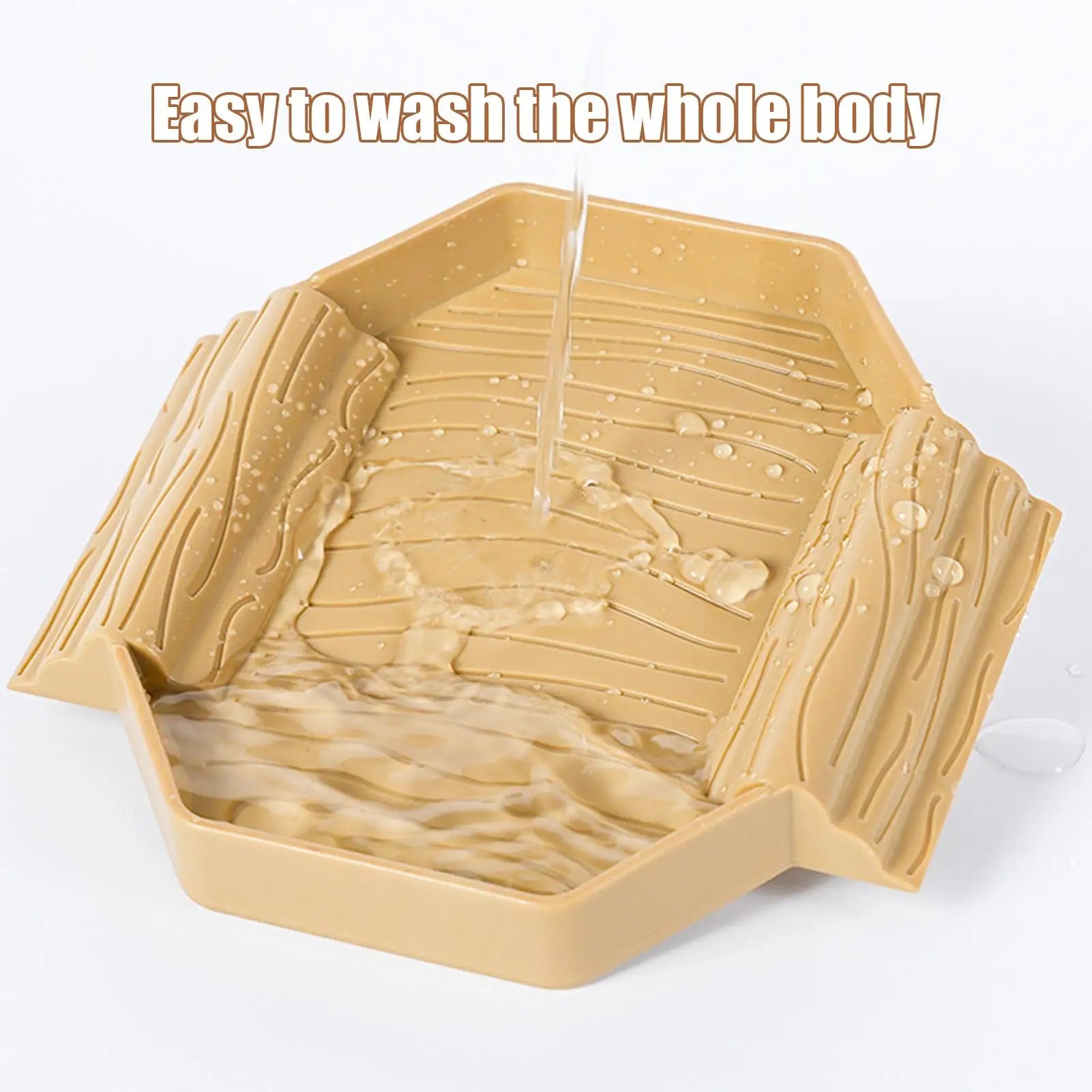 2-in-1 Turtle Water Bowl with Anti-Slip Ramp