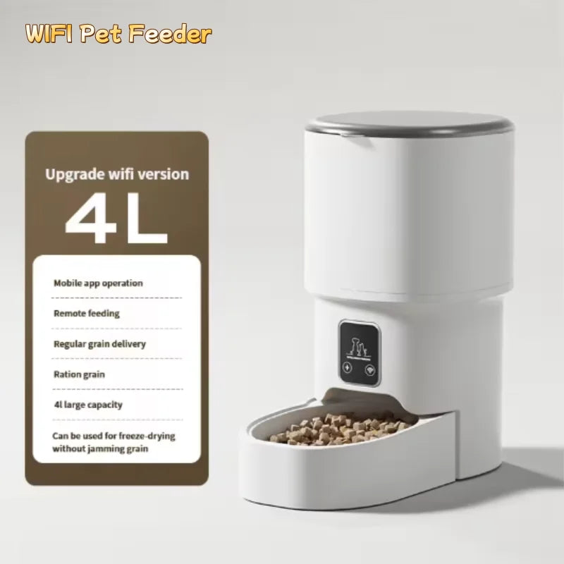 WiFi Automatic Pet Feeder - 4L Smart Dispenser
