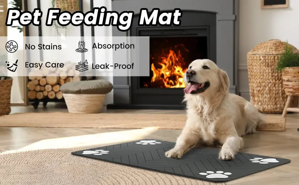 Pet Feeding Mat - Waterproof & Absorbent