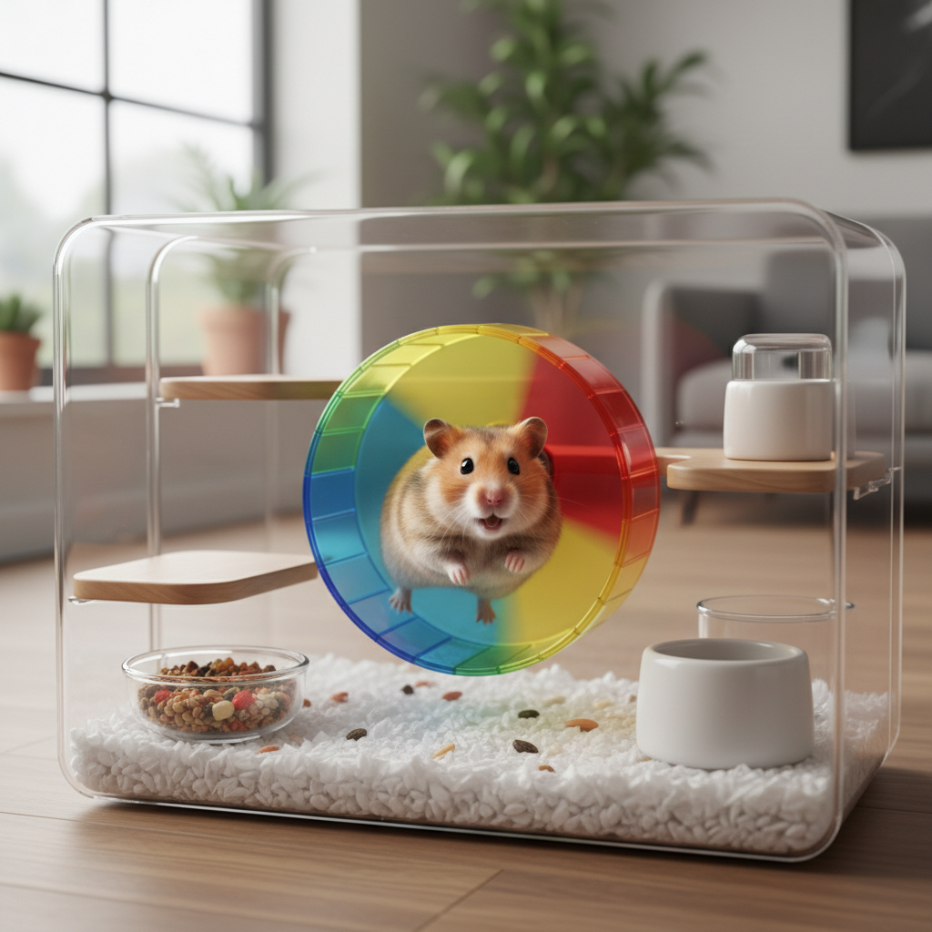 Hamster on wheel